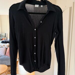 Wilfred Aritzia Black Button Down Shirt